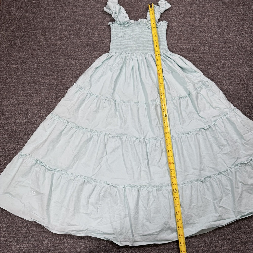 Hill House Home The Ellie Nap Dress XS Green Smocked Tiered Flutter Sleeve Midi - Picture 7 of 10